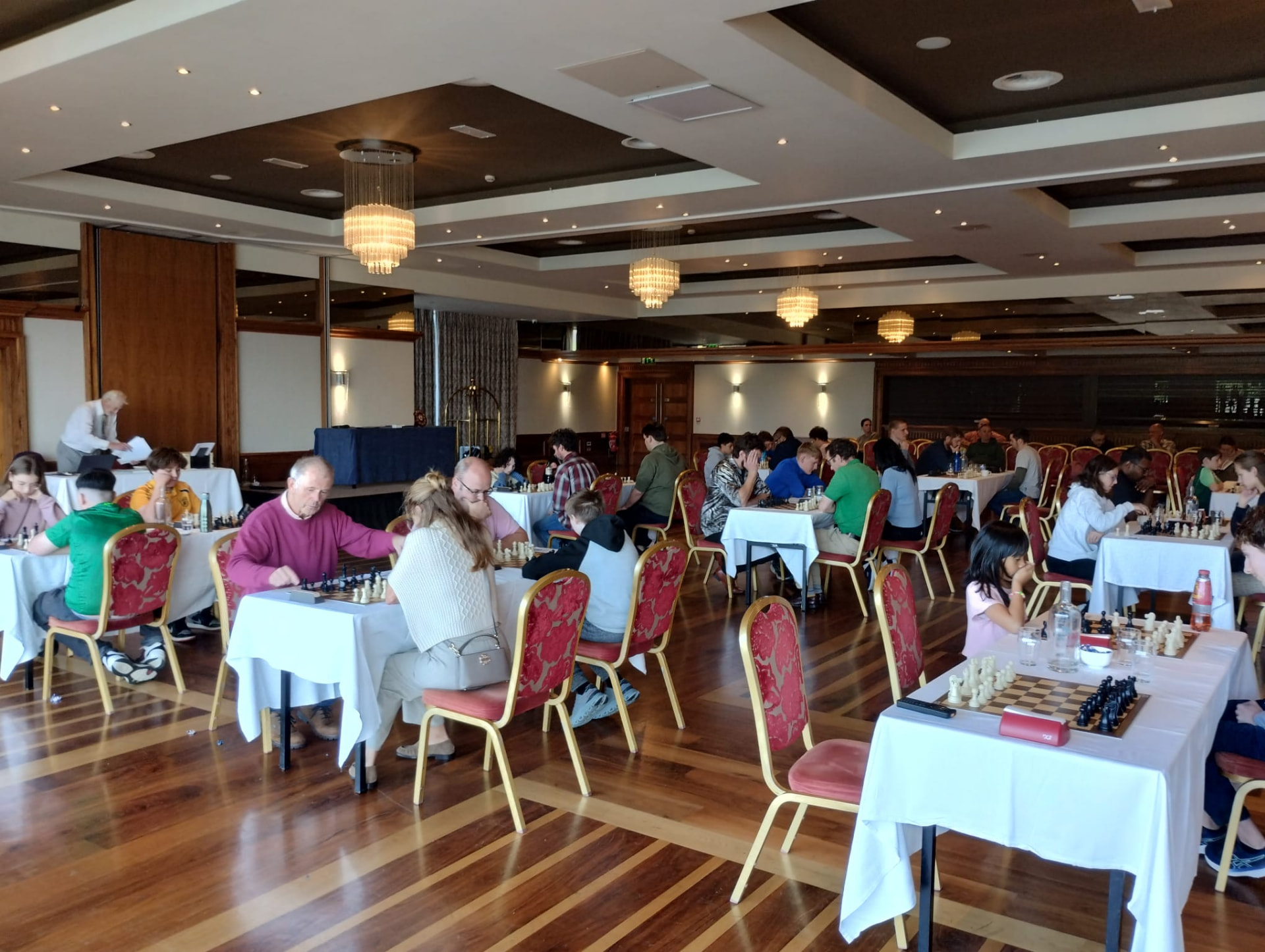 36 players competing in the West Cork Chess League Trophy tournament at the Maritime Hotel, Bantry