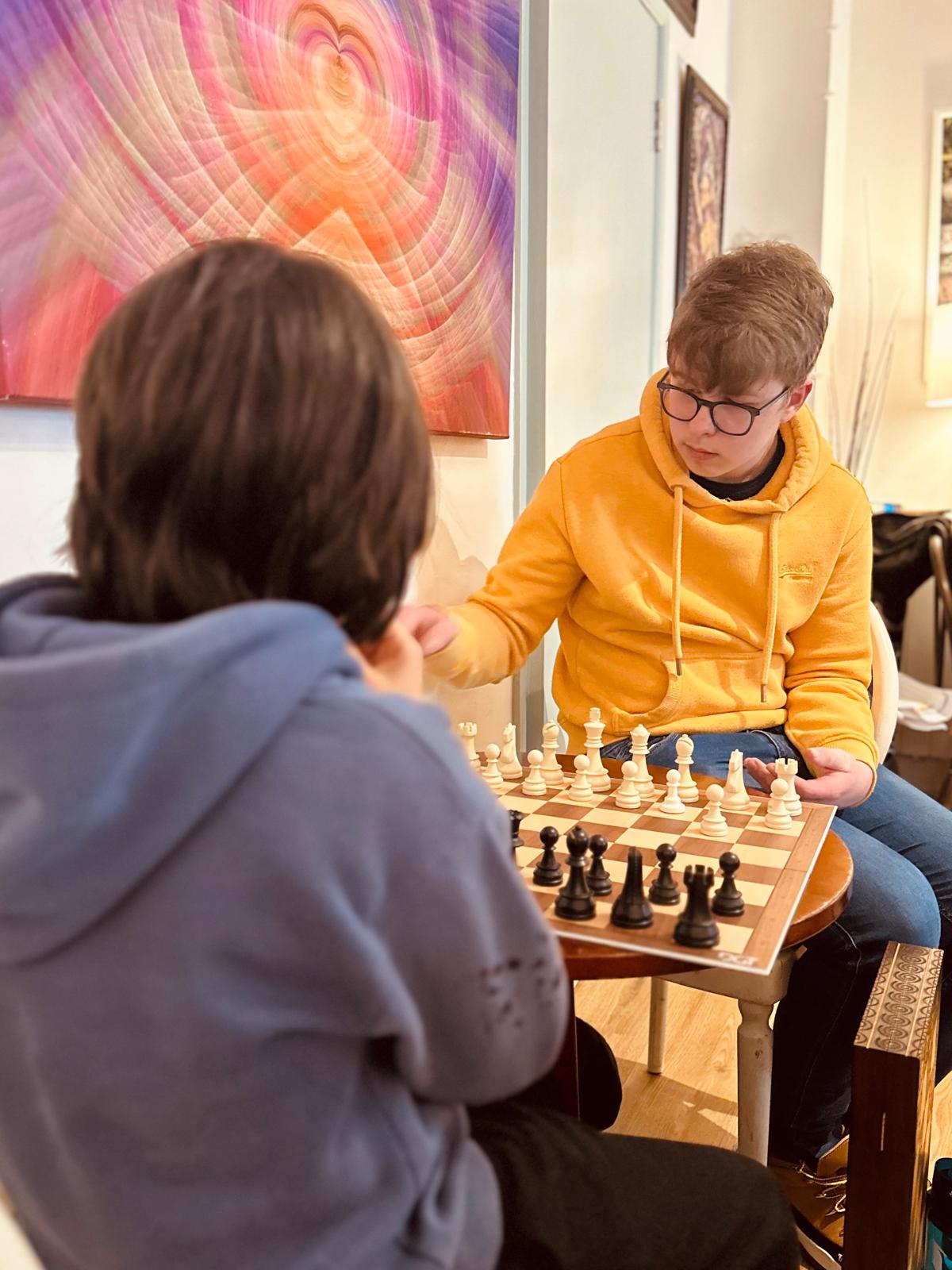 Two juniors playing at the club