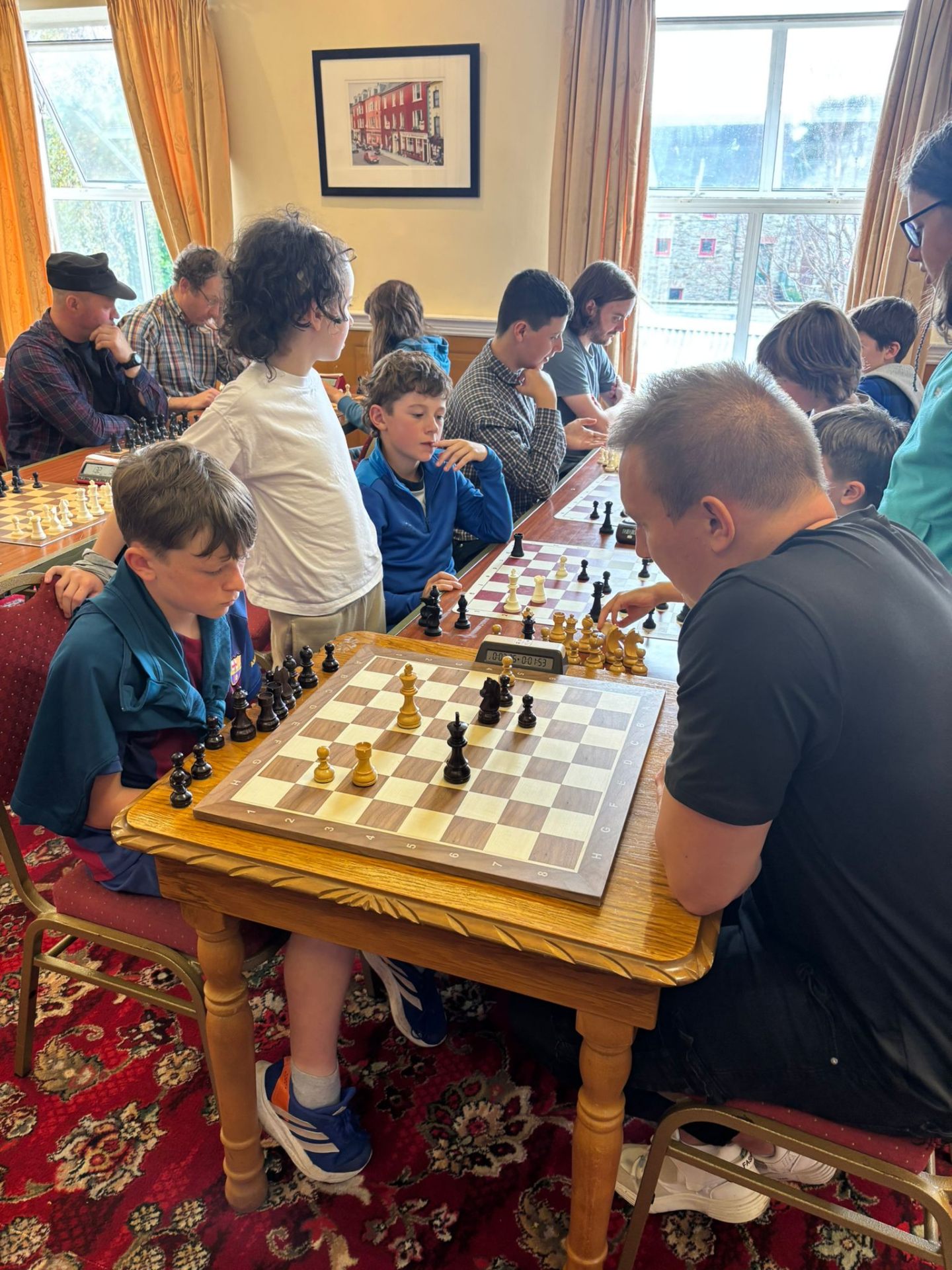 Boards in play at the tournament